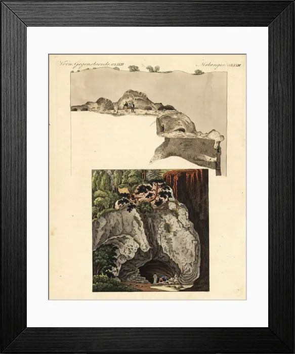Framed Print : Vertical section of the cave at Gailenreuth, Germany