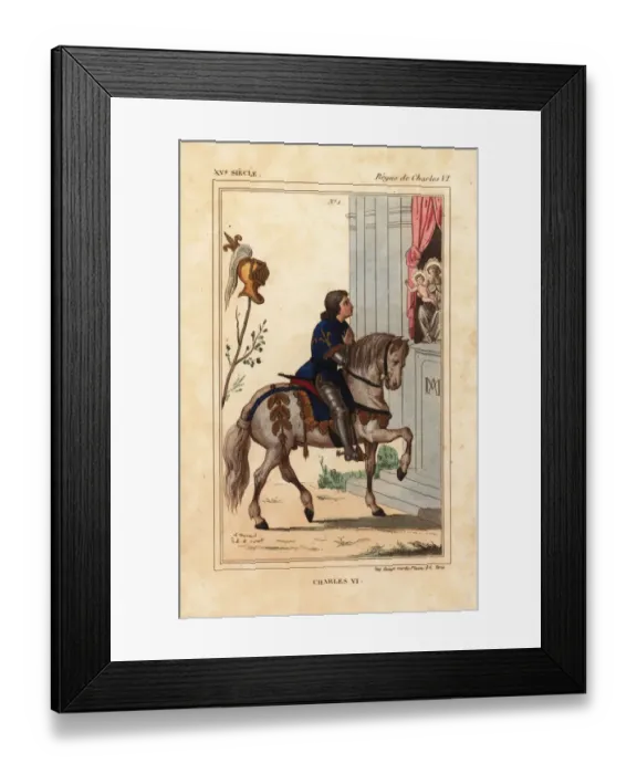 Framed Print : King Charles VI of France, Bien-Aime, 1368-1422 Framed Print : King Charles VI of France, Bien-Aime, 1368-1422
