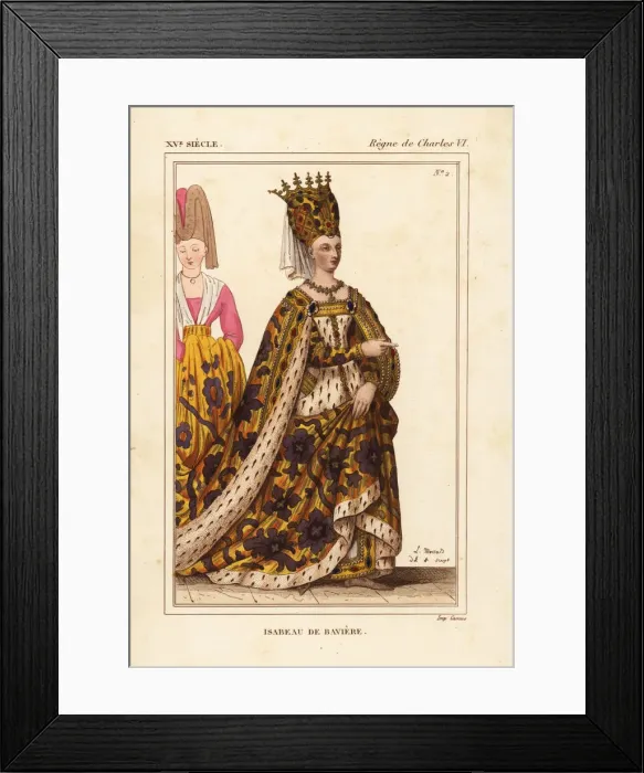 Framed Print : Isabelle of Bavaria, Isabelle de Baviere, 1371-1435 Framed Print : Isabelle of Bavaria, Isabelle de Baviere, 1371-1435