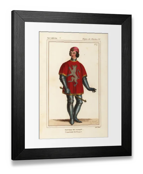 Framed Print : Olivier V de Clisson, connetable de France, 1336-1407 Framed Print : Olivier V de Clisson, connetable de France, 1336-1407