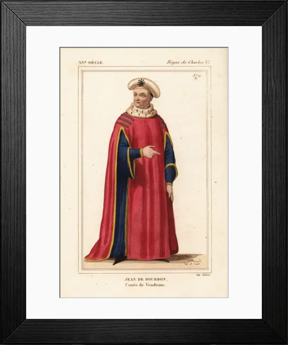 Framed Print : John I, Count of La Marche, 1344-1393