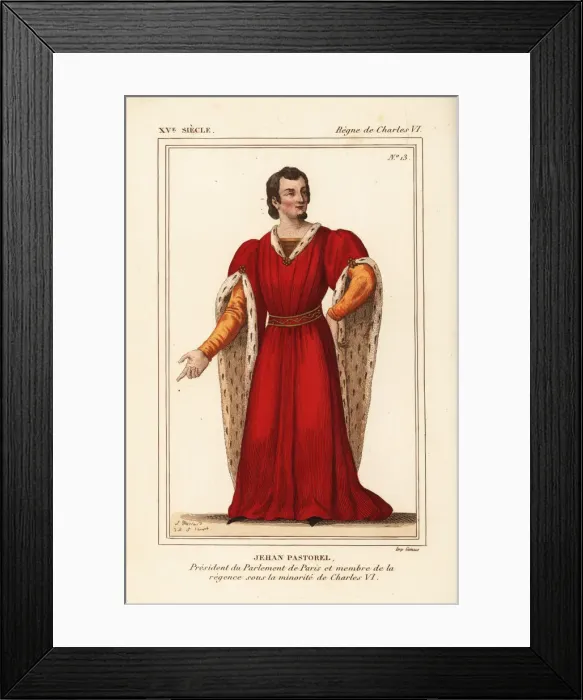 Framed Print : Jehan Pastorel, president of the parlement Framed Print : Jehan Pastorel, president of the parlement