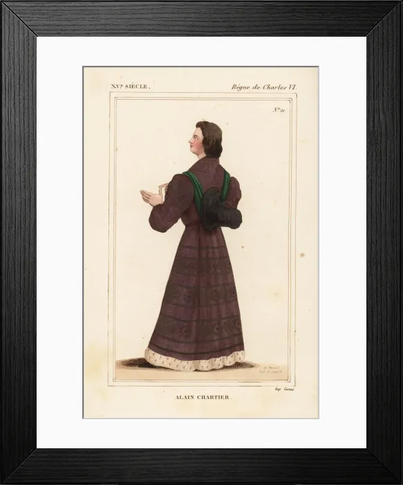 Framed Print : Alain Chartier, French writer and poet, 1386-1430 Framed Print : Alain Chartier, French writer and poet, 1386-1430