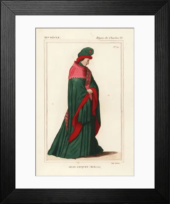 Framed Print : Jean Jacques, doctor and later chancellor Framed Print : Jean Jacques, doctor and later chancellor