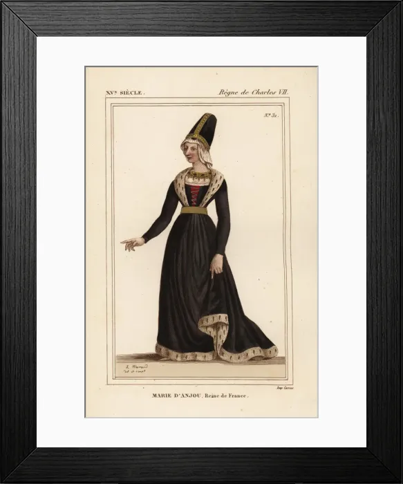 Framed Print : Mary of Anjou, queen of France, wife to King Framed Print : Mary of Anjou, queen of France, wife to King