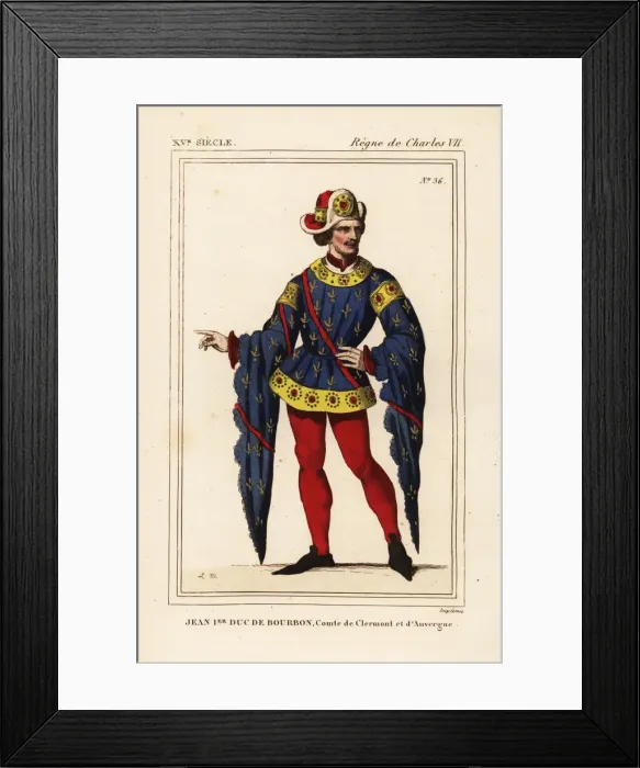 Framed Print : Jean I, Duke of Bourbon, duc de Bourbon, comte Framed Print : Jean I, Duke of Bourbon, duc de Bourbon, comte