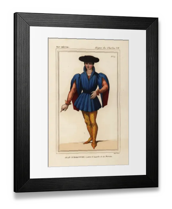 Framed Print : Jean VIII of Harcourt, comte d Aumale et de Framed Print : Jean VIII of Harcourt, comte d Aumale et de