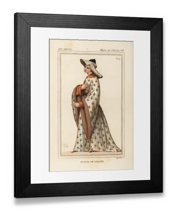 Framed Print : Jeanne II de Chalons, comtesse de Tonnerre Framed Print : Jeanne II de Chalons, comtesse de Tonnerre