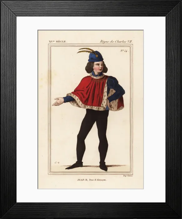 Framed Print : Jean II, le Beau, Duke of Alencon, comrade Framed Print : Jean II, le Beau, Duke of Alencon, comrade