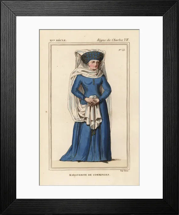 Framed Print : Marguerite de Comminges, wife of Mathieu de Foix, 1363-1443 Framed Print : Marguerite de Comminges, wife of Mathieu de Foix, 1363-1443