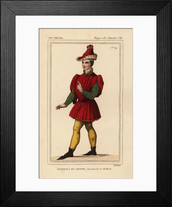 Framed Print : Tanneguy IV du Chatel, vicomte de la Belliere d. 1477 Framed Print : Tanneguy IV du Chatel, vicomte de la Belliere d. 1477