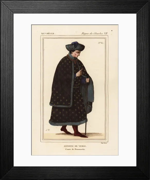Framed Print : Antoine de Vergy, comte de Dammartin d. 1439 Framed Print : Antoine de Vergy, comte de Dammartin d. 1439
