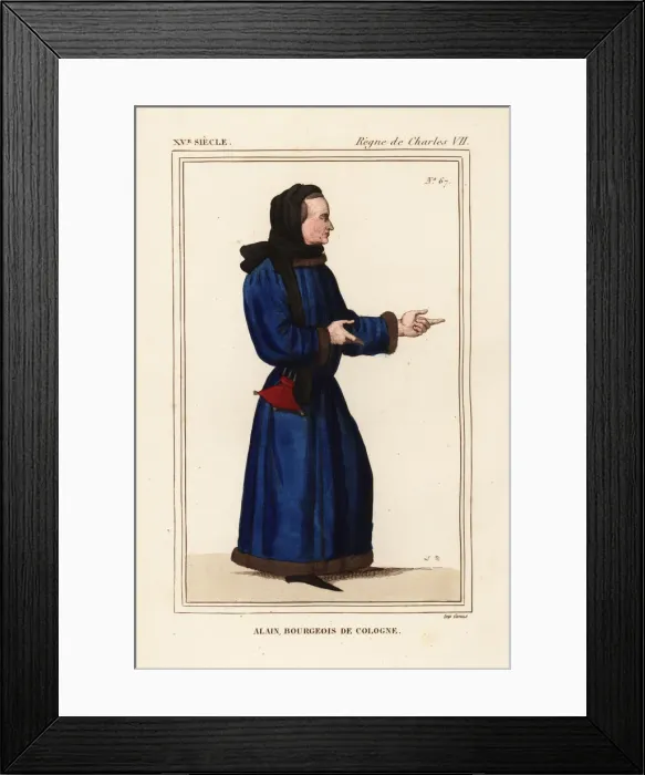 Framed Print : Alain le Gregeois, bourgeois man of Cologne, 15th century Framed Print : Alain le Gregeois, bourgeois man of Cologne, 15th century