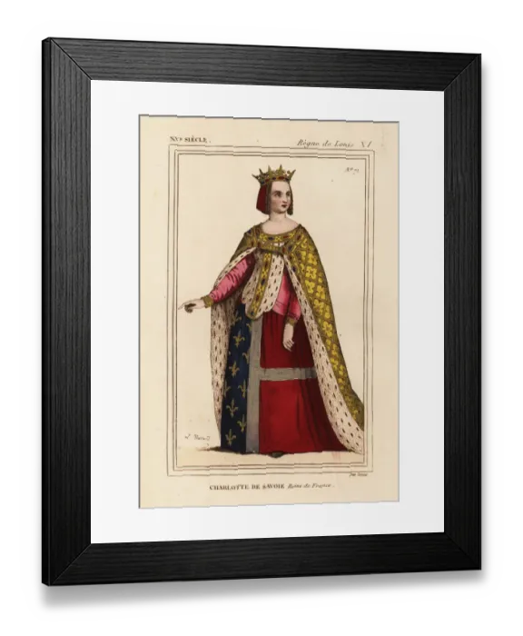 Framed Print : Charlotte of Savoy, queen of France, 1445-1483 Framed Print : Charlotte of Savoy, queen of France, 1445-1483