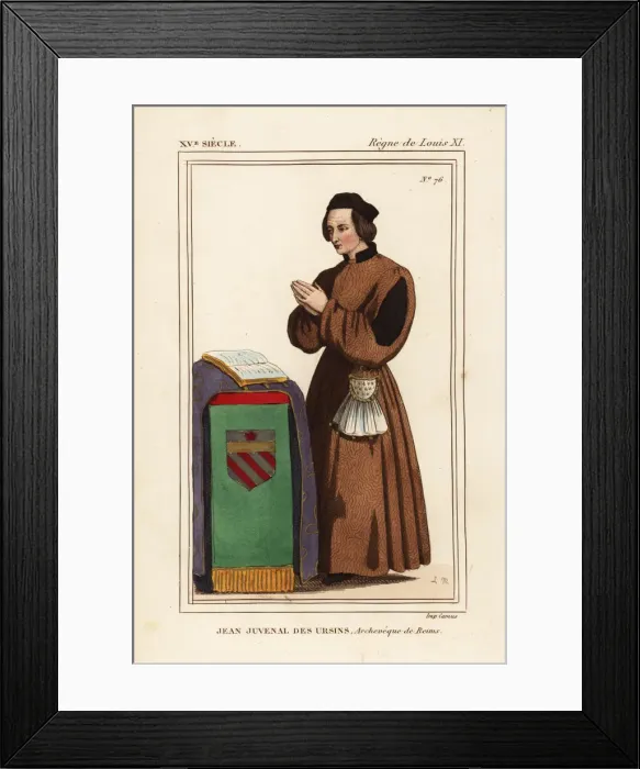 Framed Print : Jean Juvenal des Ursins, Archbishop of Reims, 1388-1473 Framed Print : Jean Juvenal des Ursins, Archbishop of Reims, 1388-1473
