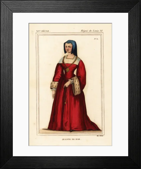 Framed Print : Jeanne de Bar, only daughter of Robert de Bar, 1415-1462 Framed Print : Jeanne de Bar, only daughter of Robert de Bar, 1415-1462