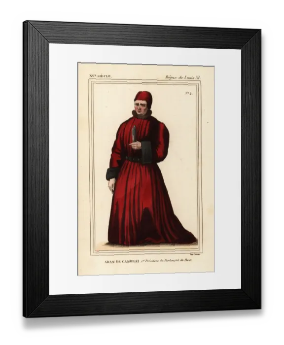 Framed Print : Adam de Cambrai, first president of the Parlement Framed Print : Adam de Cambrai, first president of the Parlement