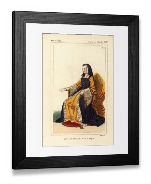 Framed Print : Anne de France, Dame de Beaujeu, wife of Peter Framed Print : Anne de France, Dame de Beaujeu, wife of Peter