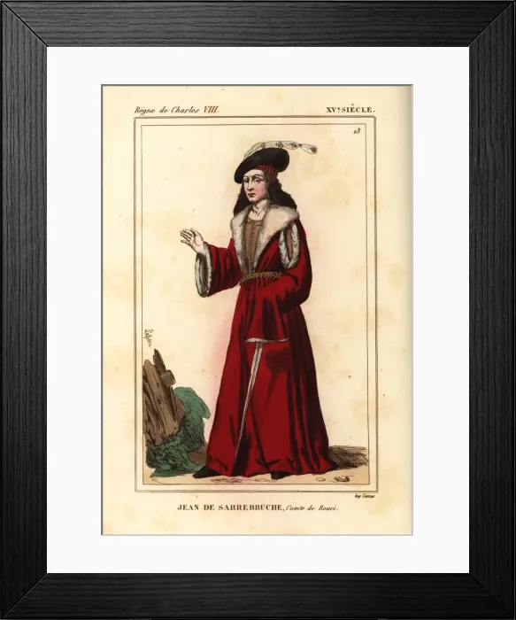 Framed Print : Jean VII de Sarrebruche, Comte de Rouci, d. 1497 Framed Print : Jean VII de Sarrebruche, Comte de Rouci, d. 1497