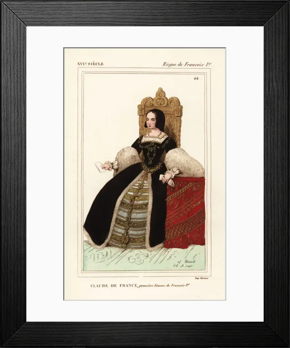 Framed Print : Claude de France, first wife to King Francis Framed Print : Claude de France, first wife to King Francis