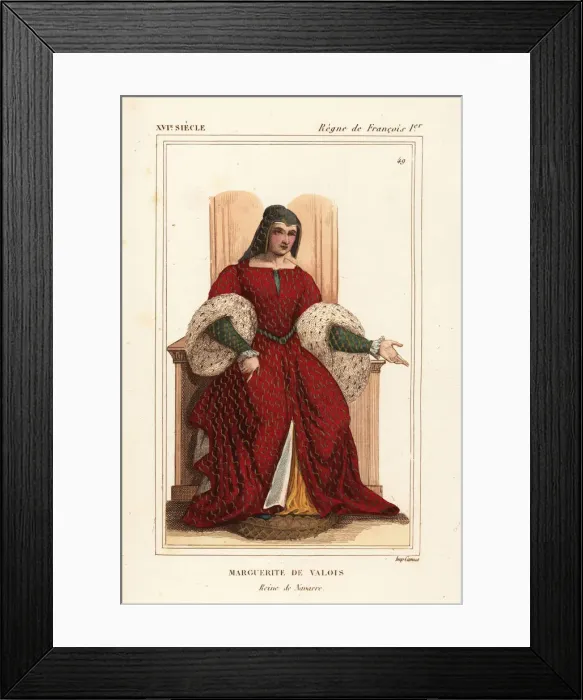 Framed Print : Marguerite de Valois, Queen of Navarre 1492-1549 Framed Print : Marguerite de Valois, Queen of Navarre 1492-1549