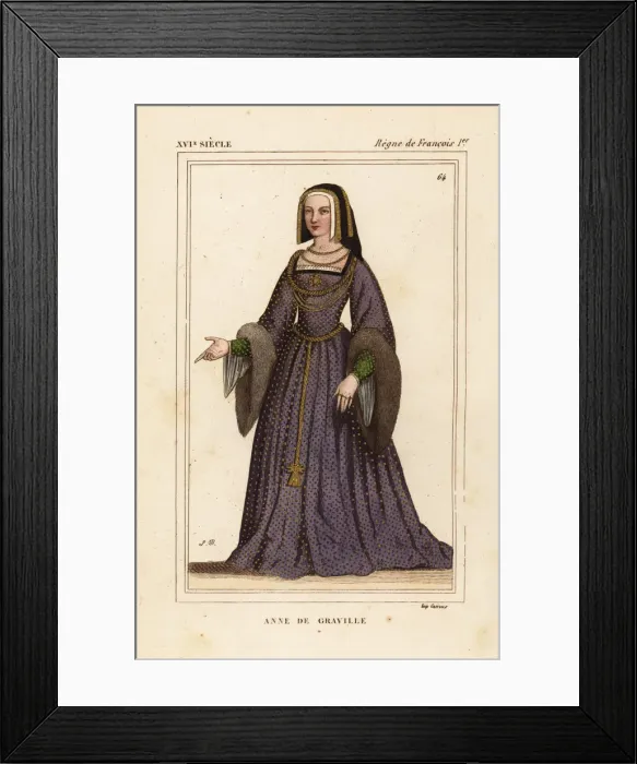 Framed Print : Anne de Graville, French poet and translator, 16th century Framed Print : Anne de Graville, French poet and translator, 16th century