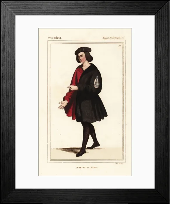 Framed Print : Alderman of Paris, Echevin de Paris, reign of King Francis I Framed Print : Alderman of Paris, Echevin de Paris, reign of King Francis I