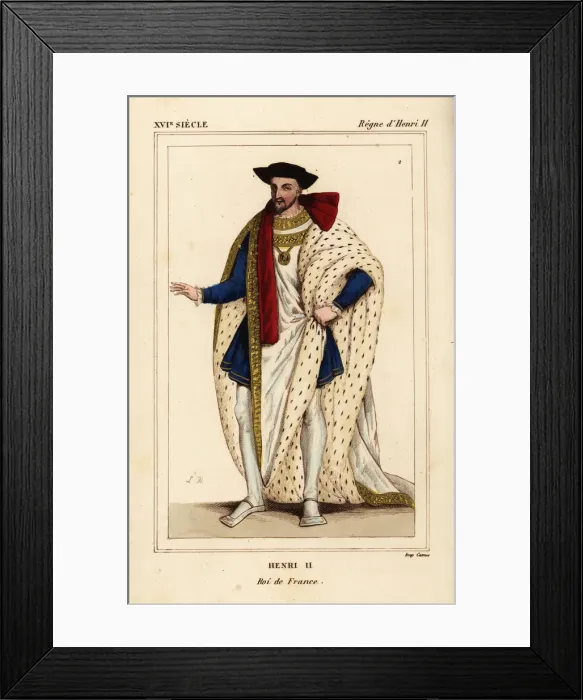 Framed Print : King Henry II of France in the costume of Framed Print : King Henry II of France in the costume of