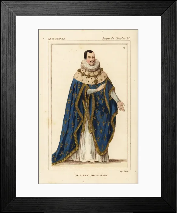 Framed Print : King Charles IX of France in ceremonial robes Framed Print : King Charles IX of France in ceremonial robes