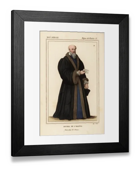 Framed Print : Michel de l Hopital, Chancellor of France Framed Print : Michel de l Hopital, Chancellor of France