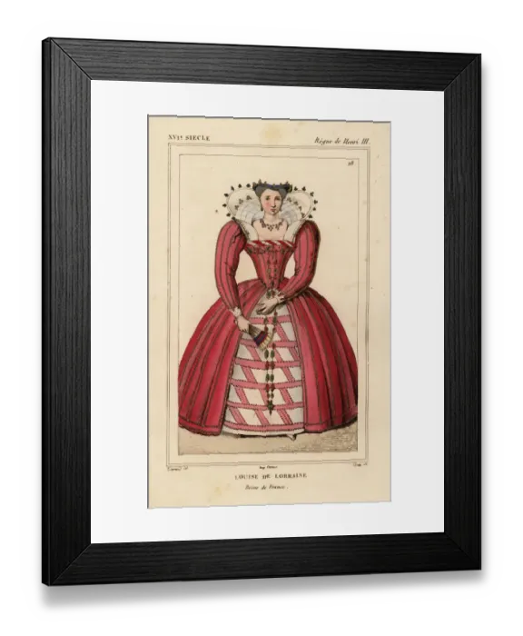 Framed Print : Louise de Lorraine, queen of France, wife Framed Print : Louise de Lorraine, queen of France, wife