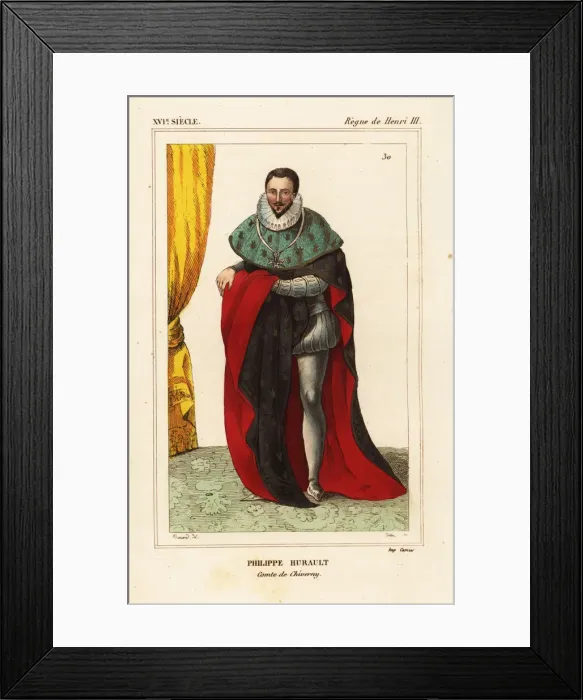 Framed Print : Philippe Hurault, Comte de Cheverny, politician 1528-1599 Framed Print : Philippe Hurault, Comte de Cheverny, politician 1528-1599