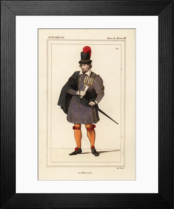Framed Print : Gentleman, reign of King Henri III of France Framed Print : Gentleman, reign of King Henri III of France