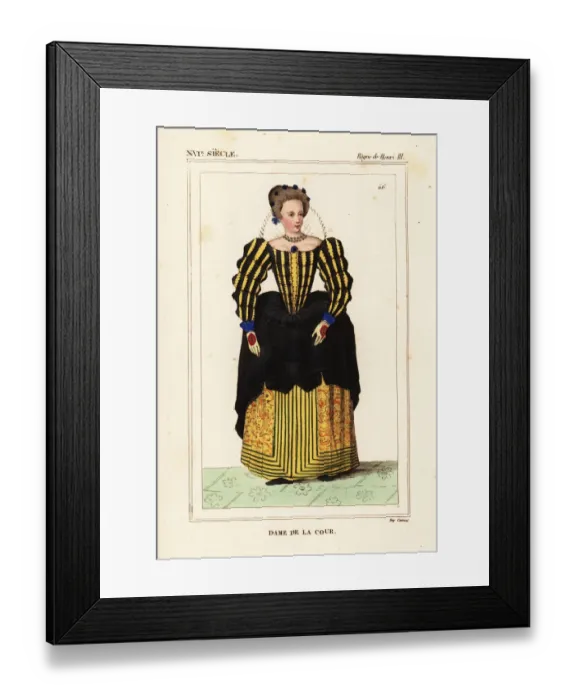 Framed Print : Lady of the court, reign of King Henri III of France Framed Print : Lady of the court, reign of King Henri III of France
