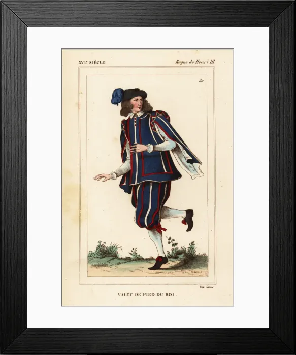 Framed Print : House servant to the king in livery, reign Framed Print : House servant to the king in livery, reign