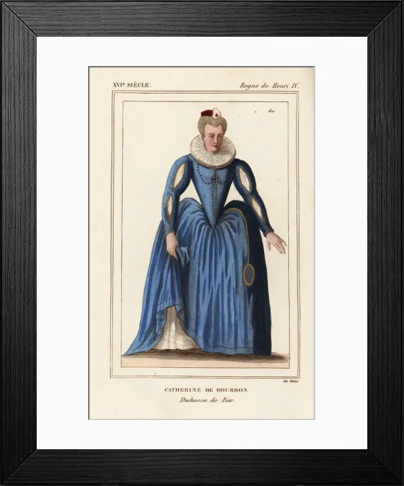 Framed Print : Catherine de Bourbon, wife of Henry le Bon Framed Print : Catherine de Bourbon, wife of Henry le Bon
