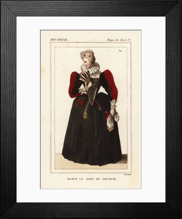 Framed Print : Marie de Gournay, French writer Framed Print : Marie de Gournay, French writer