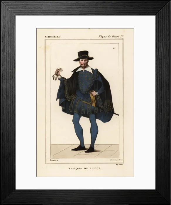 Framed Print : Francois de Laigue, created a marquis in 1588 Framed Print : Francois de Laigue, created a marquis in 1588