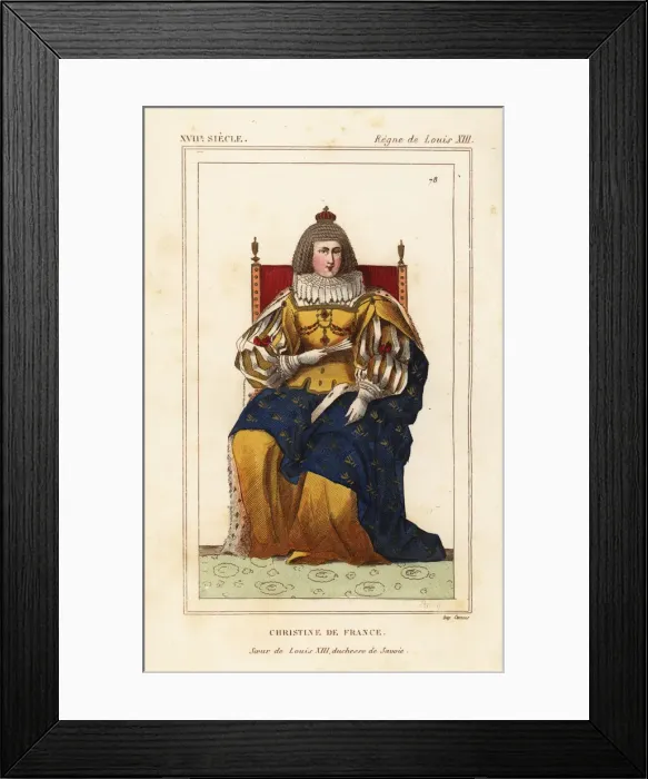 Framed Print : Christine de France, sister of King Louis Framed Print : Christine de France, sister of King Louis