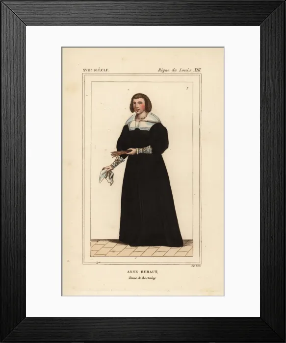 Framed Print : Anne Hurault, Dame de Rostaing, wife of Charles Framed Print : Anne Hurault, Dame de Rostaing, wife of Charles