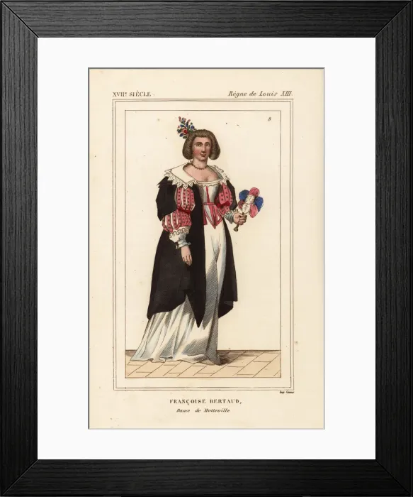 Framed Print : Francoise Bertaud, Dame de Motteville, French Framed Print : Francoise Bertaud, Dame de Motteville, French