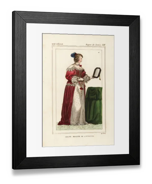 Framed Print : Louise Motier de Lafayette, 1618-1665, French courtier Framed Print : Louise Motier de Lafayette, 1618-1665, French courtier