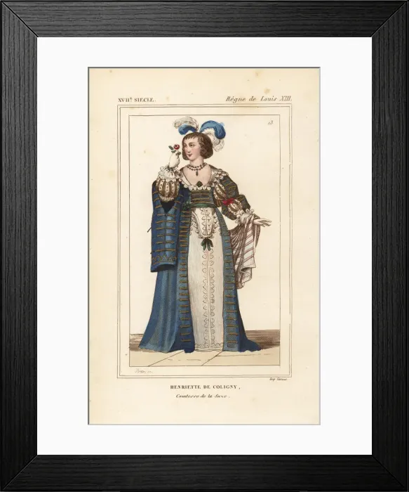 Framed Print : Henriette de Coligny, Comtesse de la Suze Framed Print : Henriette de Coligny, Comtesse de la Suze