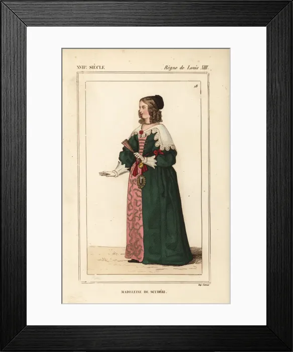Framed Print : Madeleine de Scuderi, French writer, 1607-1701 Framed Print : Madeleine de Scuderi, French writer, 1607-1701
