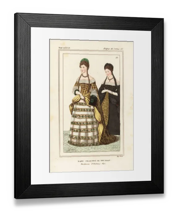 Framed Print : Marie Francoise de Bourbon and Louise-Francoise Framed Print : Marie Francoise de Bourbon and Louise-Francoise