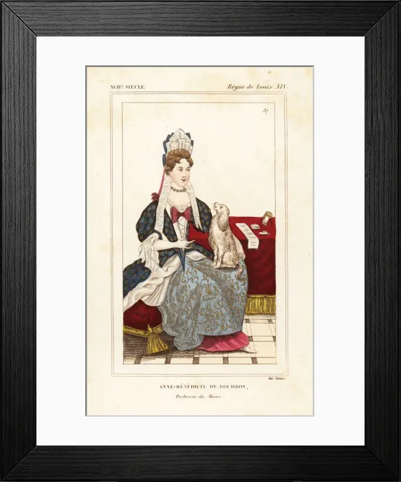 Framed Print : Anne-Benedicte de Bourbon, Duchesse du Maine 1676-1753 Framed Print : Anne-Benedicte de Bourbon, Duchesse du Maine 1676-1753