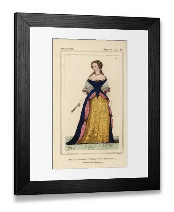 Framed Print : Marie-Angelique de Scorailles, mistress of King Louis XIV Framed Print : Marie-Angelique de Scorailles, mistress of King Louis XIV