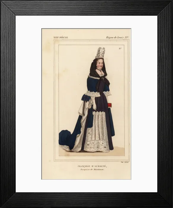 Framed Print : Francoise d Aubigne, Marquise de Maintenon Framed Print : Francoise d Aubigne, Marquise de Maintenon