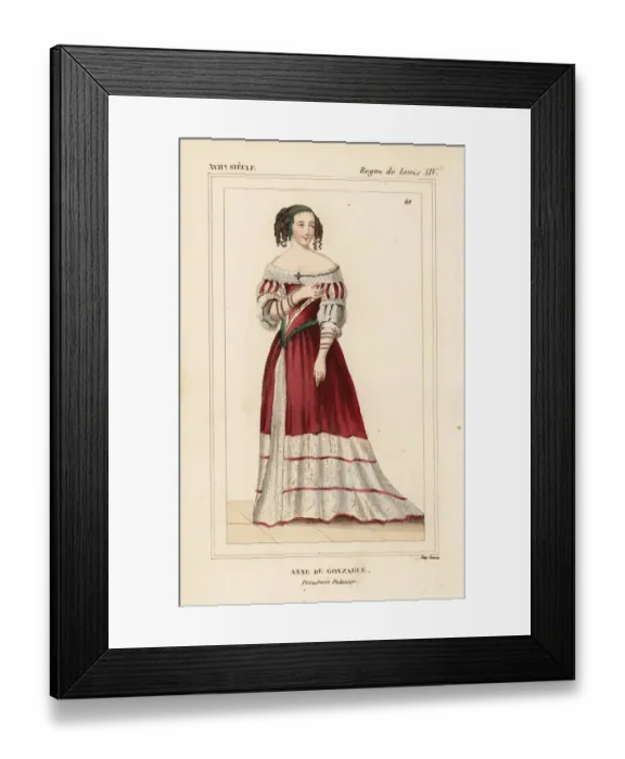 Framed Print : Anne Gonzaga, Princess Palatine 1616-1684 Framed Print : Anne Gonzaga, Princess Palatine 1616-1684