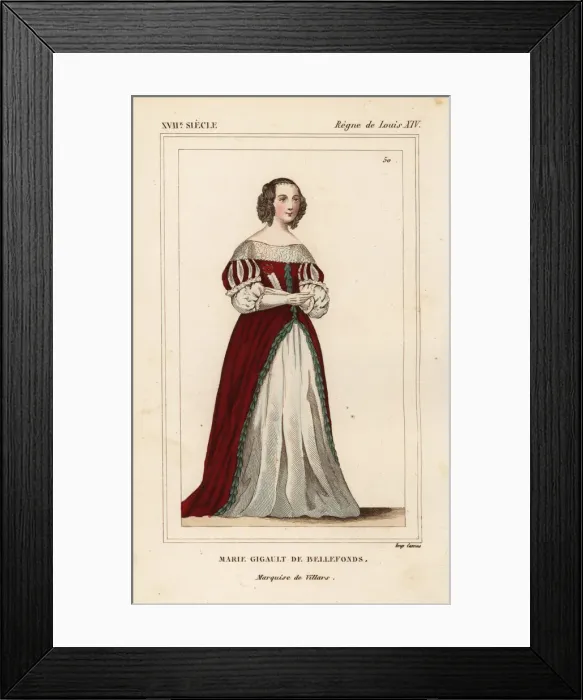 Framed Print : Marie Gigault de Bellefonds, Marquise de Villars Framed Print : Marie Gigault de Bellefonds, Marquise de Villars